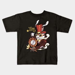 The Steampunk White Rabbit Kids T-Shirt